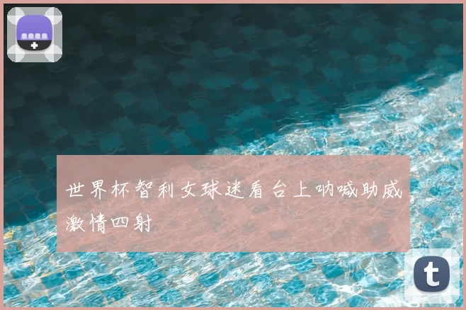 世界杯智利女球迷看台上呐喊助威激情四射