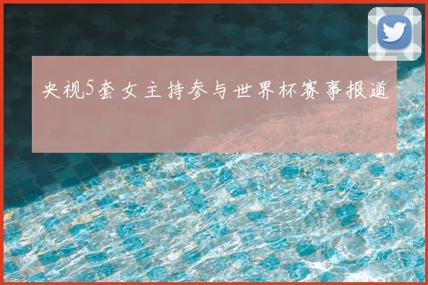 央视5套女主持参与世界杯赛事报道