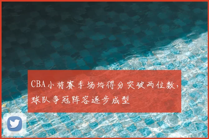 CBA小将赛季场均得分突破两位数,球队争冠阵容逐步成型